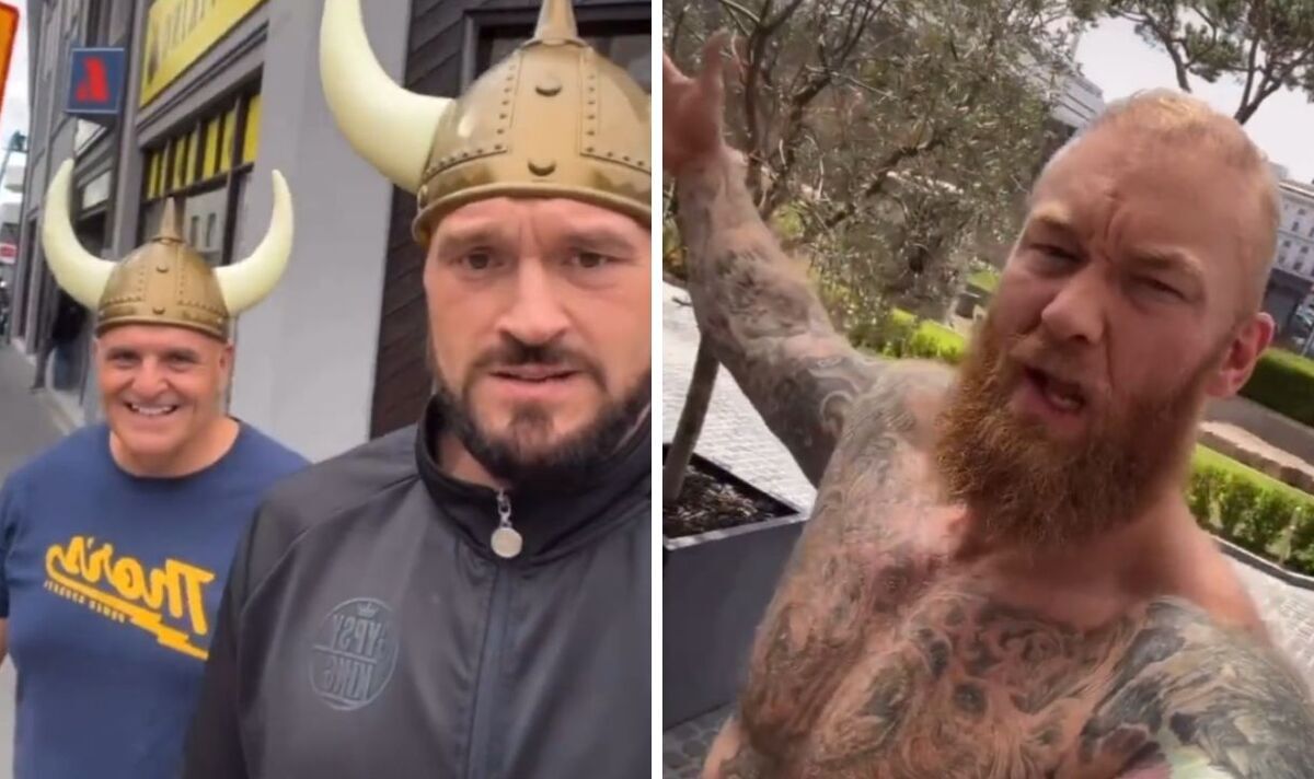 Tyson y John Fury y Hafthor Bjornsson