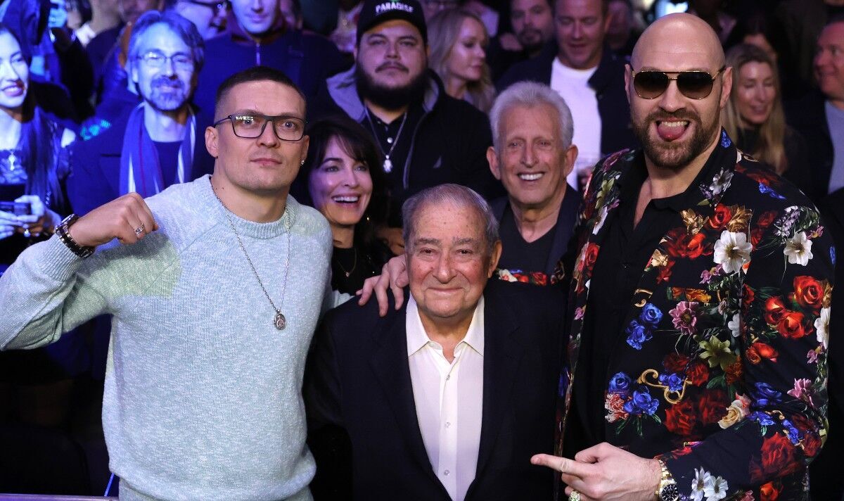 Oleksandr Usyk, Bob Arum and Tyson Fury