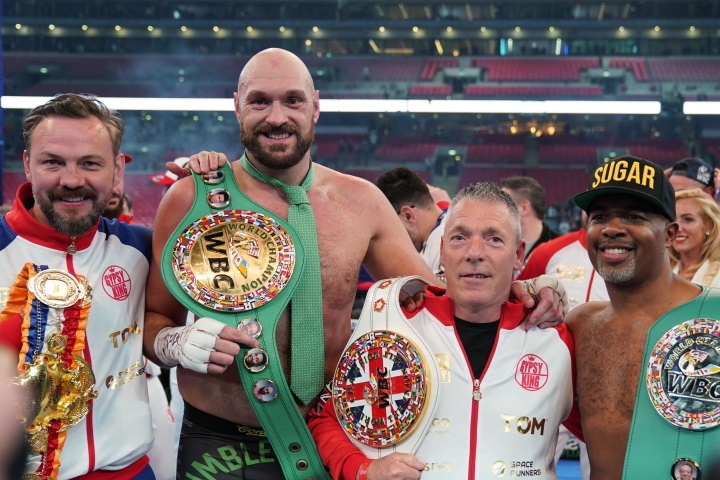 Tyson Fury with his team