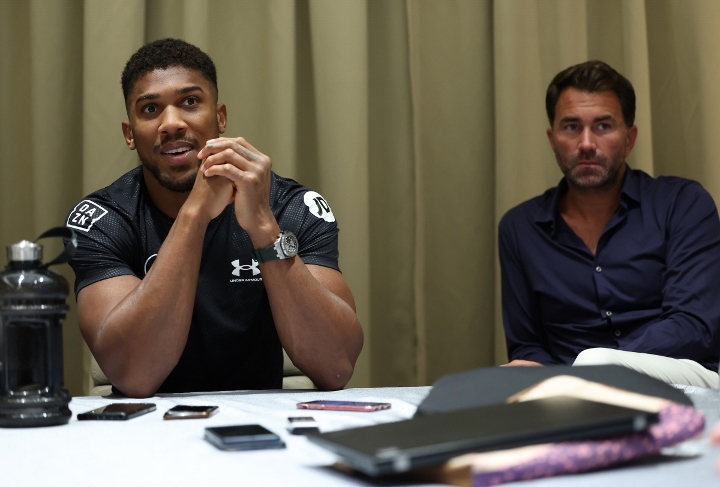 Anthony Joshua and Eddie Hearn