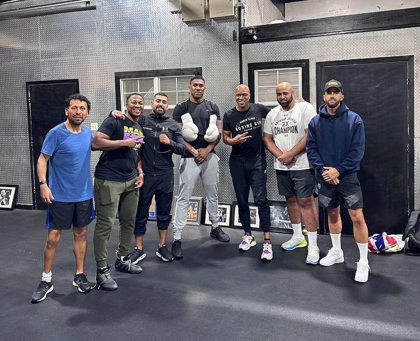 Anthony Joshua in the USA at the Derrick James Hall