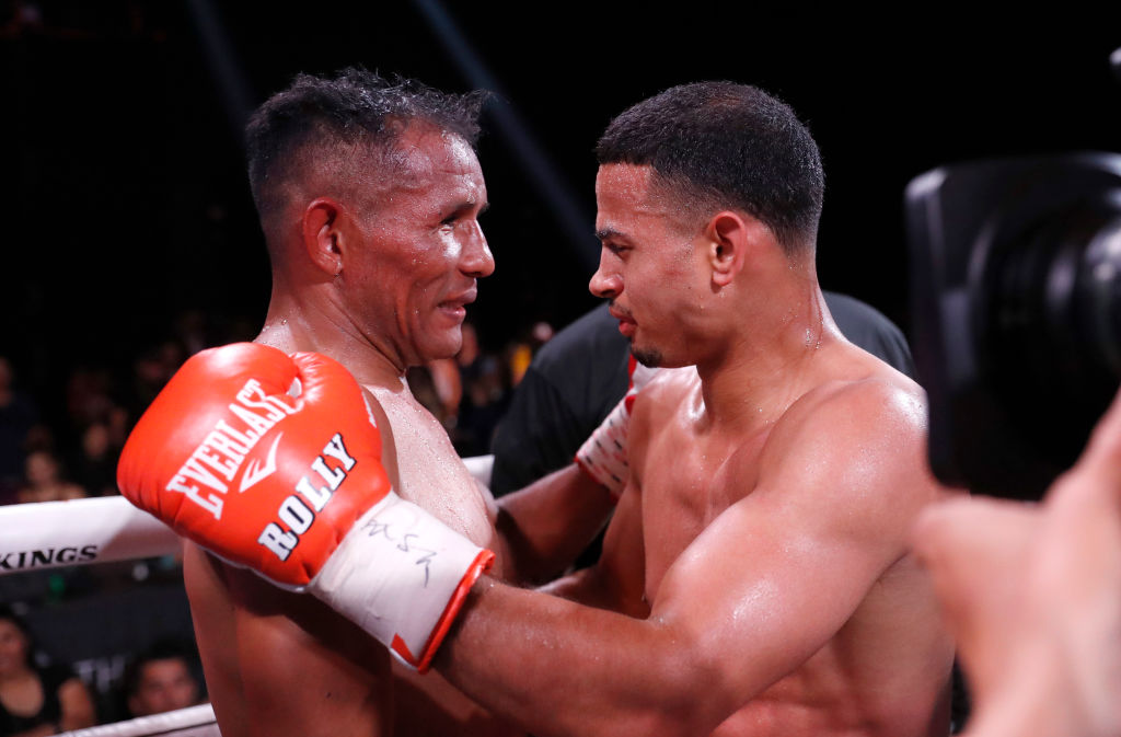Ismael Barroso and Rolly Romero after the fight. Getty Images