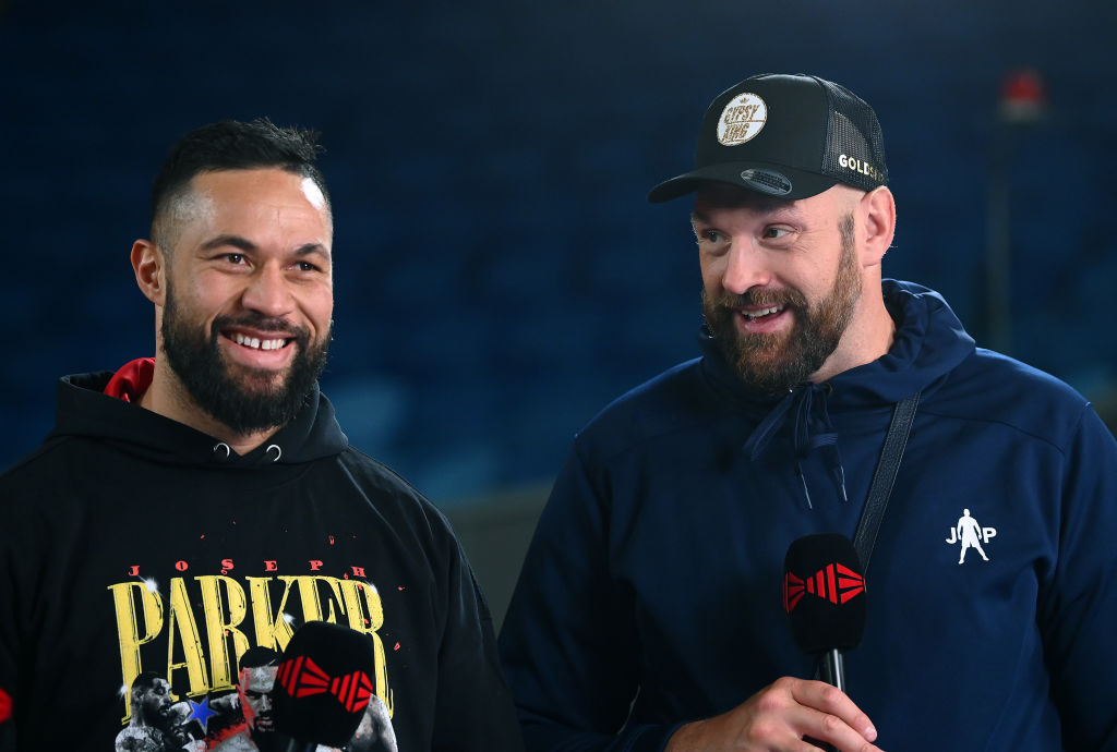 Joseph Parker and Tyson Fury. Getty Images