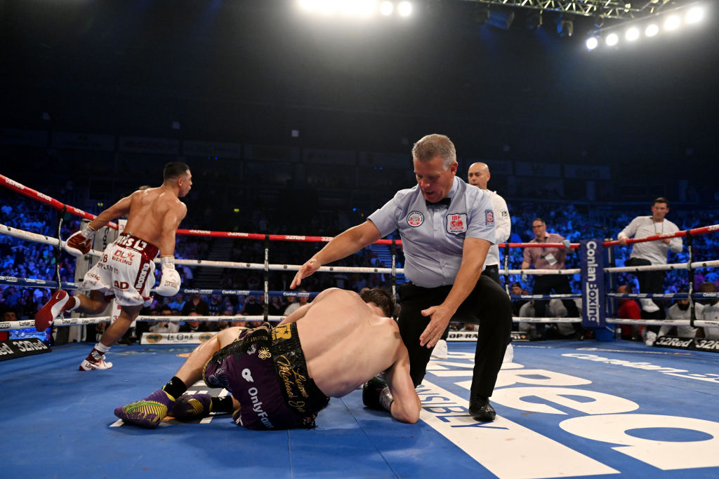 Luis Alberto Lopez aan Michael Conlan. Getty afbeeldingen