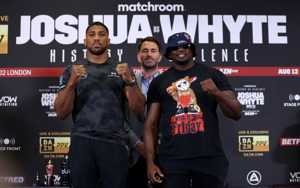 Anthony Joshua y Dillian Whyte. Getty Images