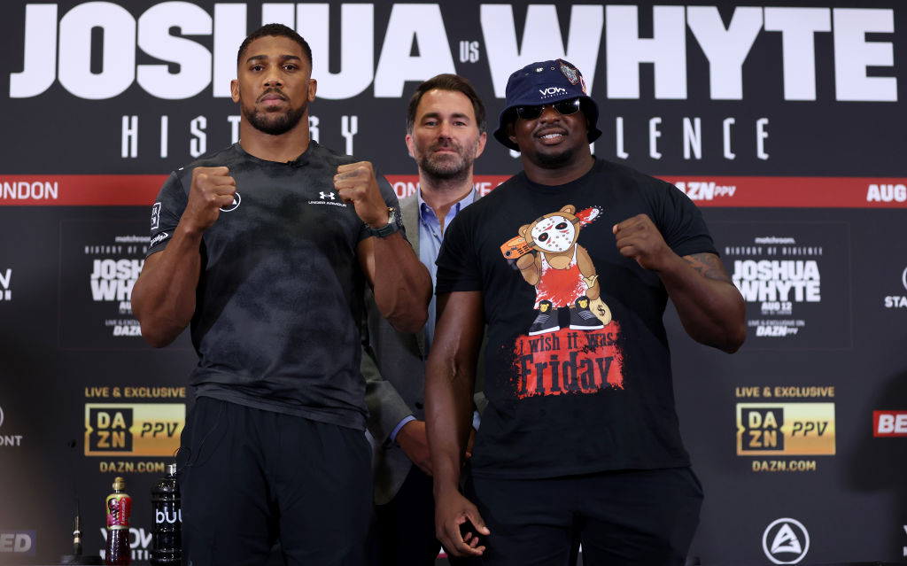 Anthony Joshua e Dillian Whyte. Getty Images
