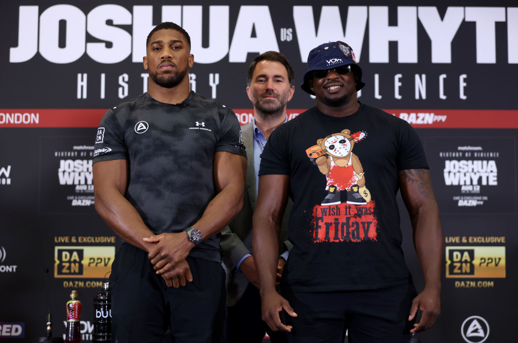 Anthony Joshua y Dillian Whyte. Getty Images