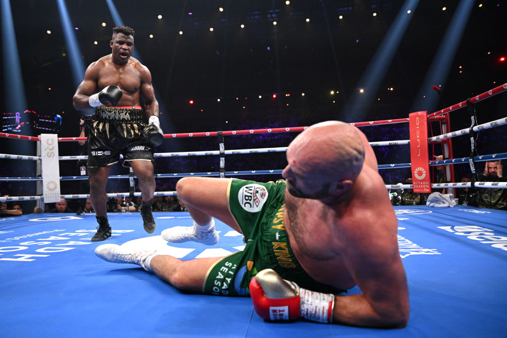Francis Ngannou - Tyson Fury. Getty Images