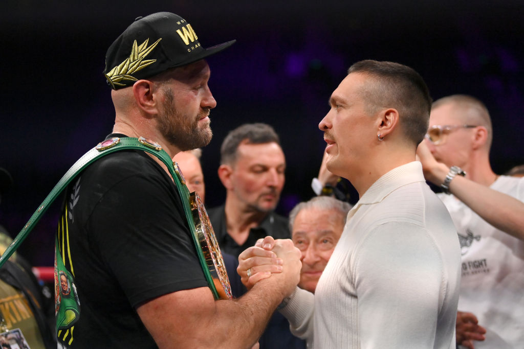 Tyson Fury and Alexander Usik. Getty Images