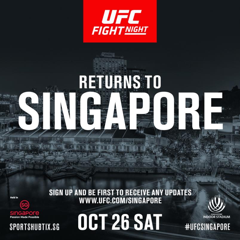 UFC announces tournament in Singapore