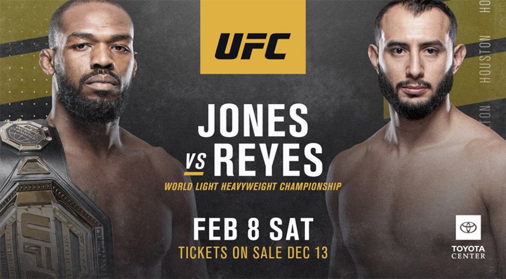 UFC 246: Jones vs Reyes and two more fights are officially confirmed ...