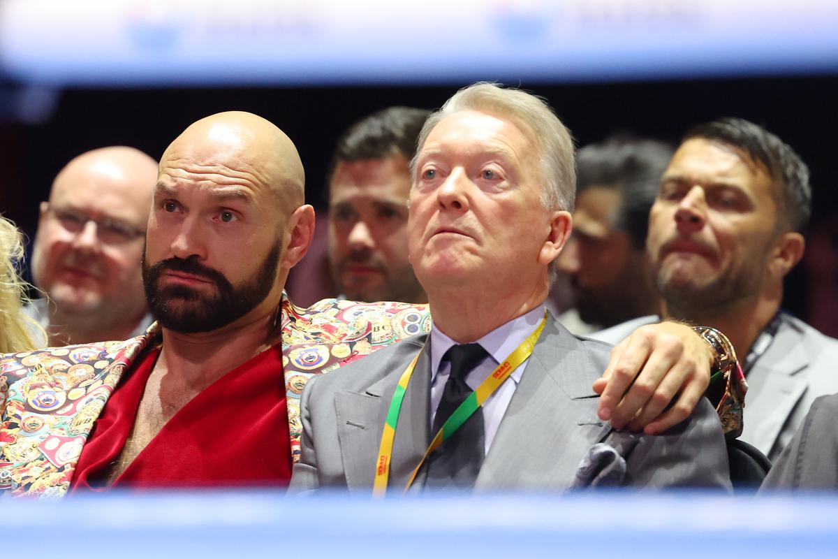 Tyson Fury and Frank Warren. Getty Images