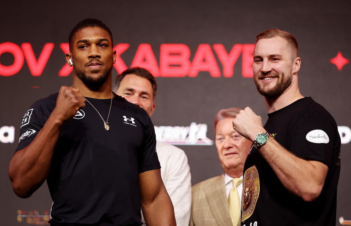 Anthony Joshua y Otto Wallin. Getty Images