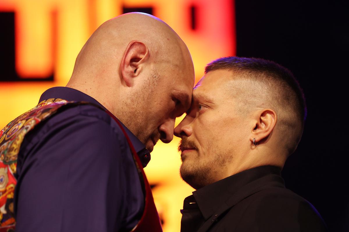 Tyson Fury and Alexander Usik. Getty Images