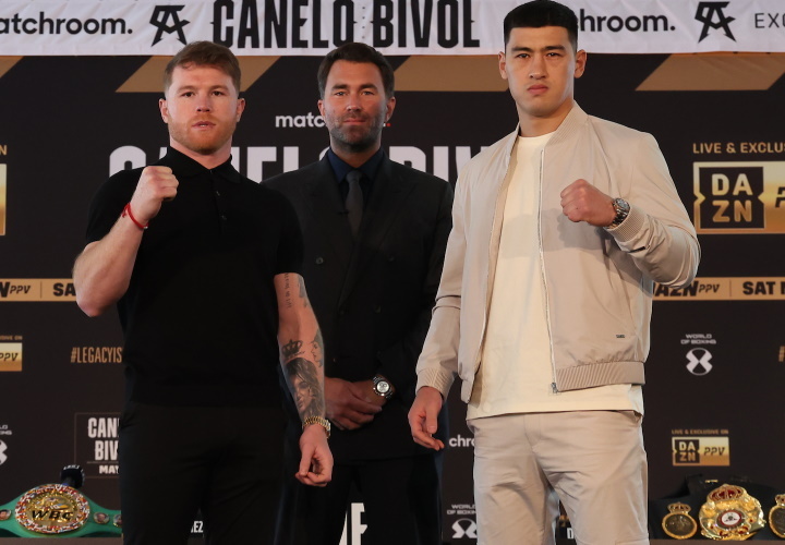 Saul Alvarez and Dmitry Bivol