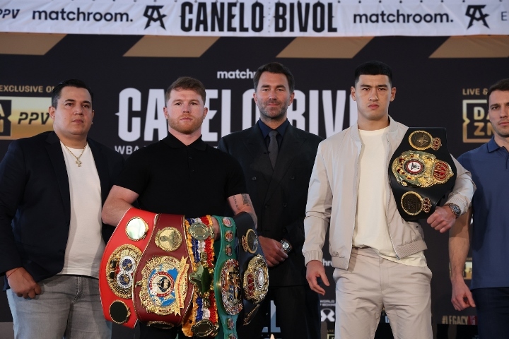 Saul Alvarez and Dmitry Bivol