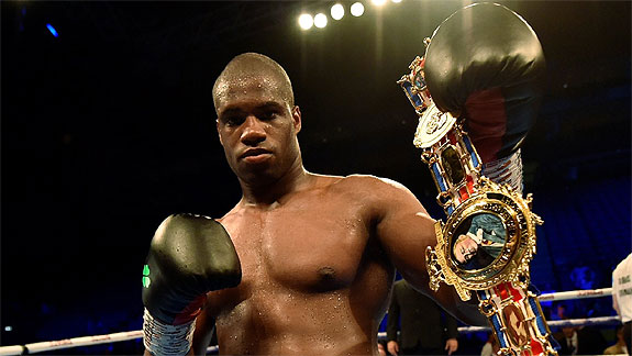 Daniel Dubois with the British championship belt