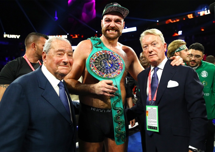 Bob Arum, Tyson Fury and Frank Warren