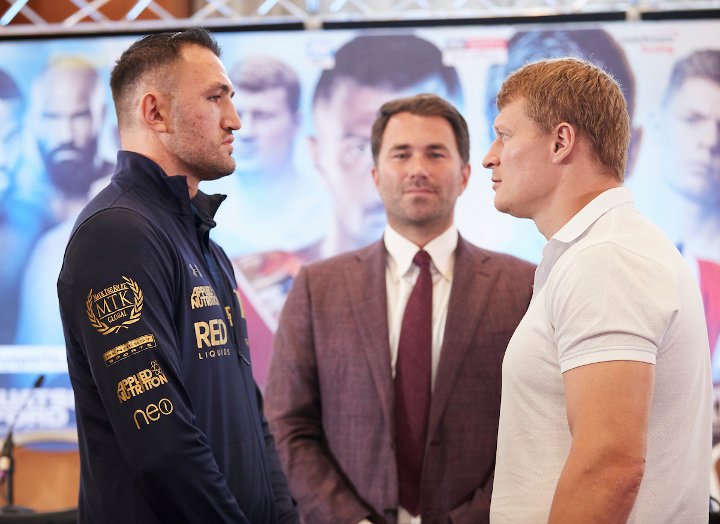 Hughie Fury and Alexander Povetkin a press conference before the fight