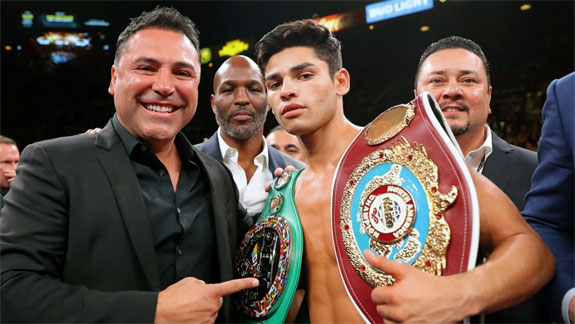 Ryan Garcia with his promoters