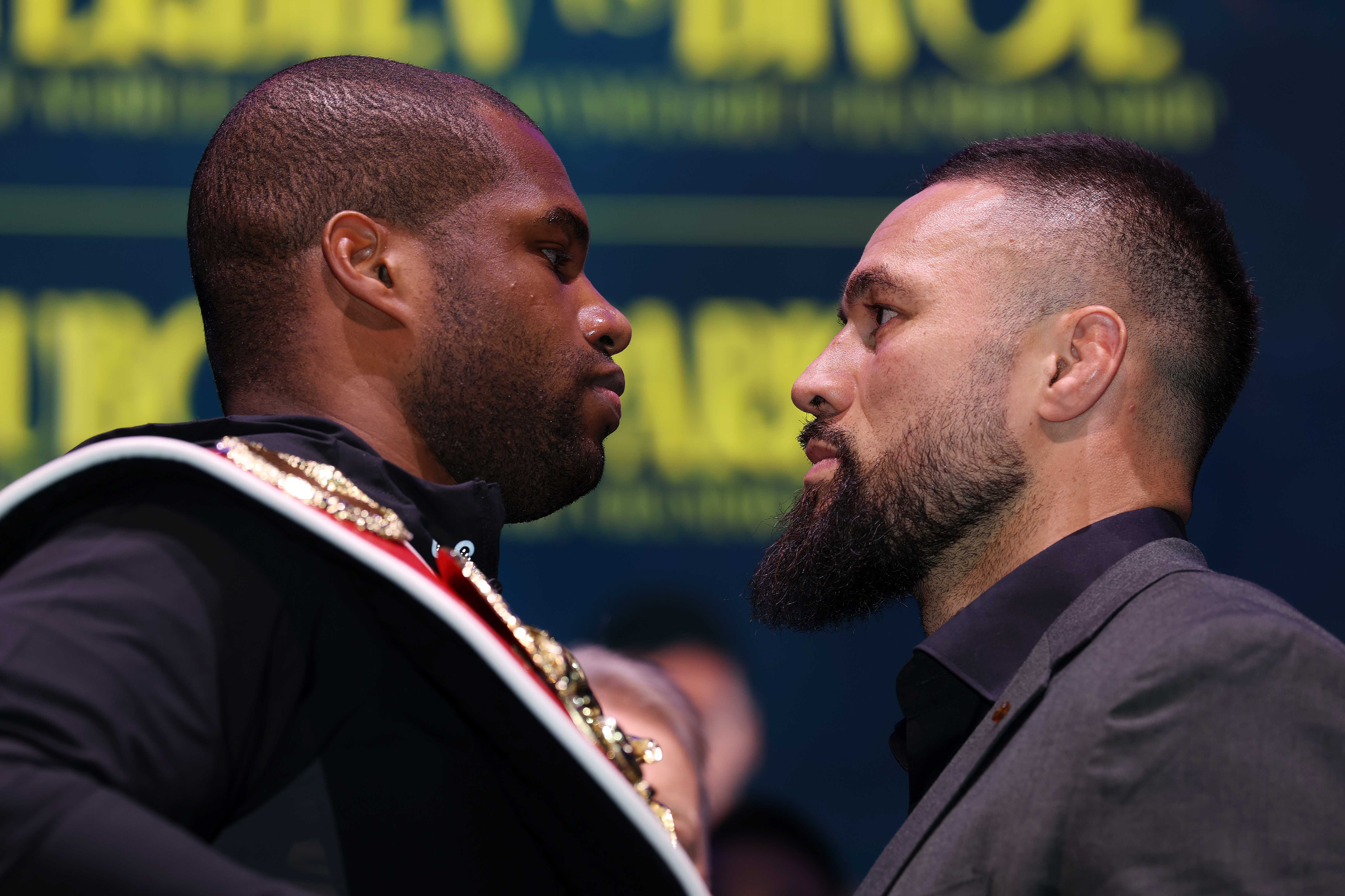 Daniel Dubois a Joseph Parker. Getty Images