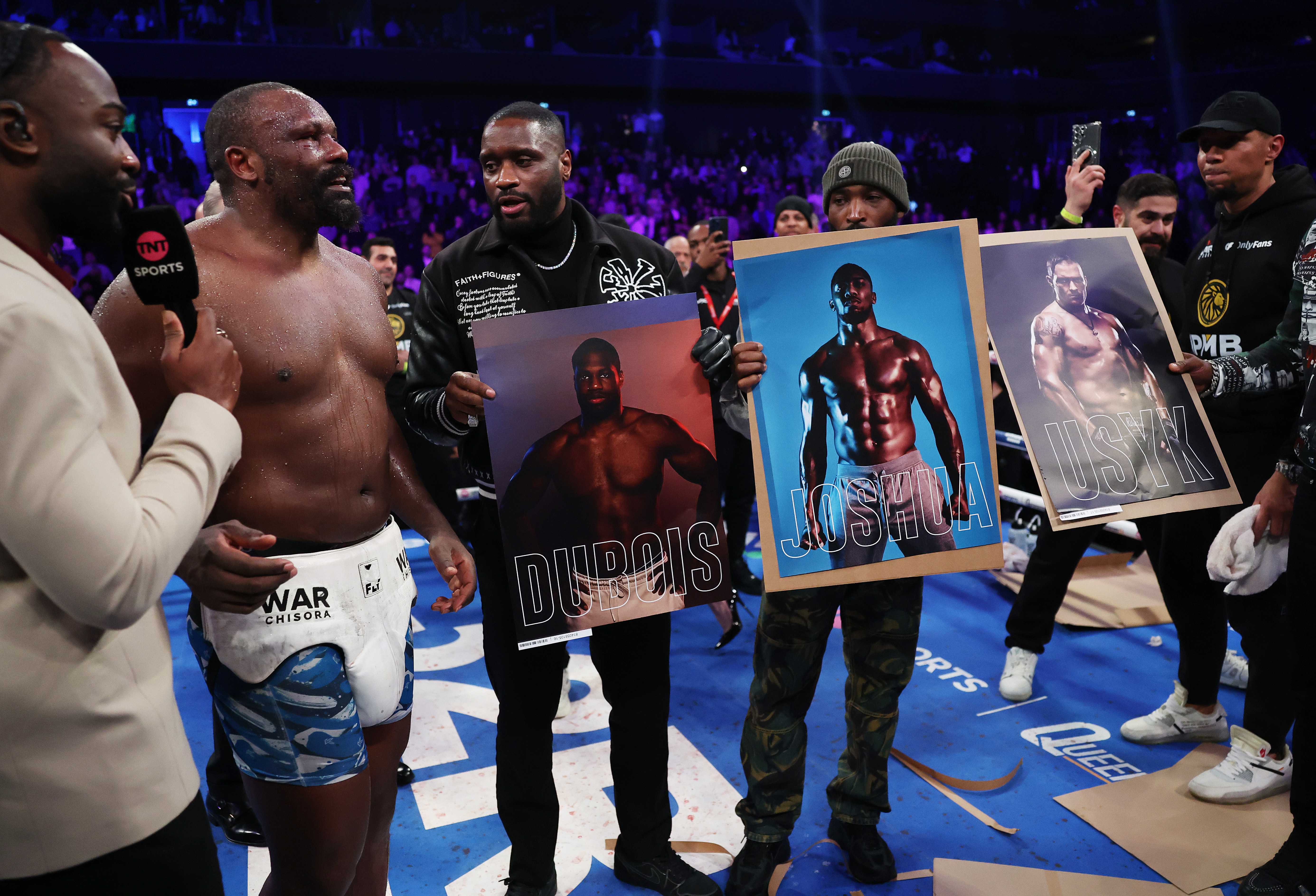 Dereck Chisora sur le ring après sa victoire sur Otto Wallin. Getty Images