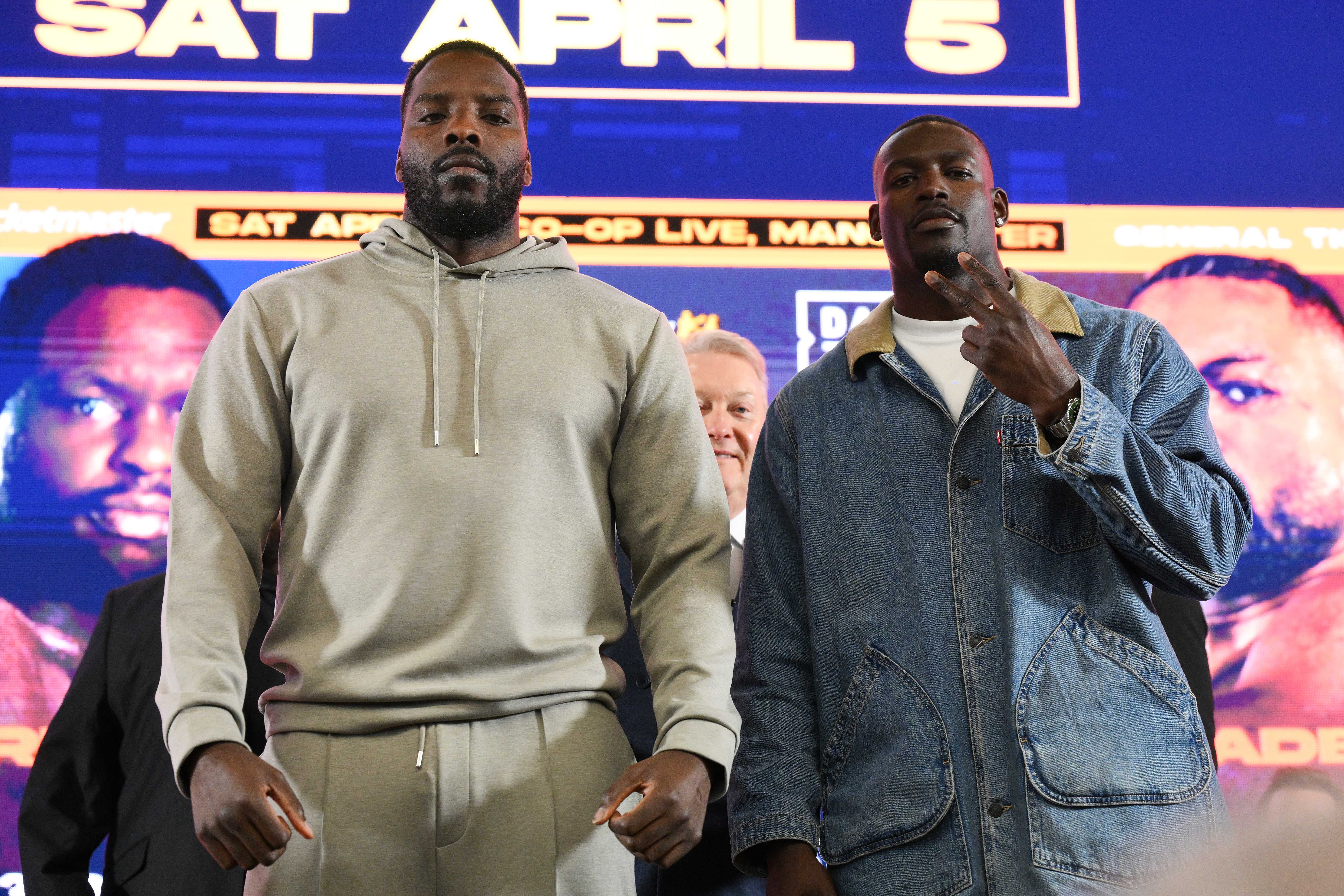 Lawrence Okolie and Richard Riakpo. Getty Images