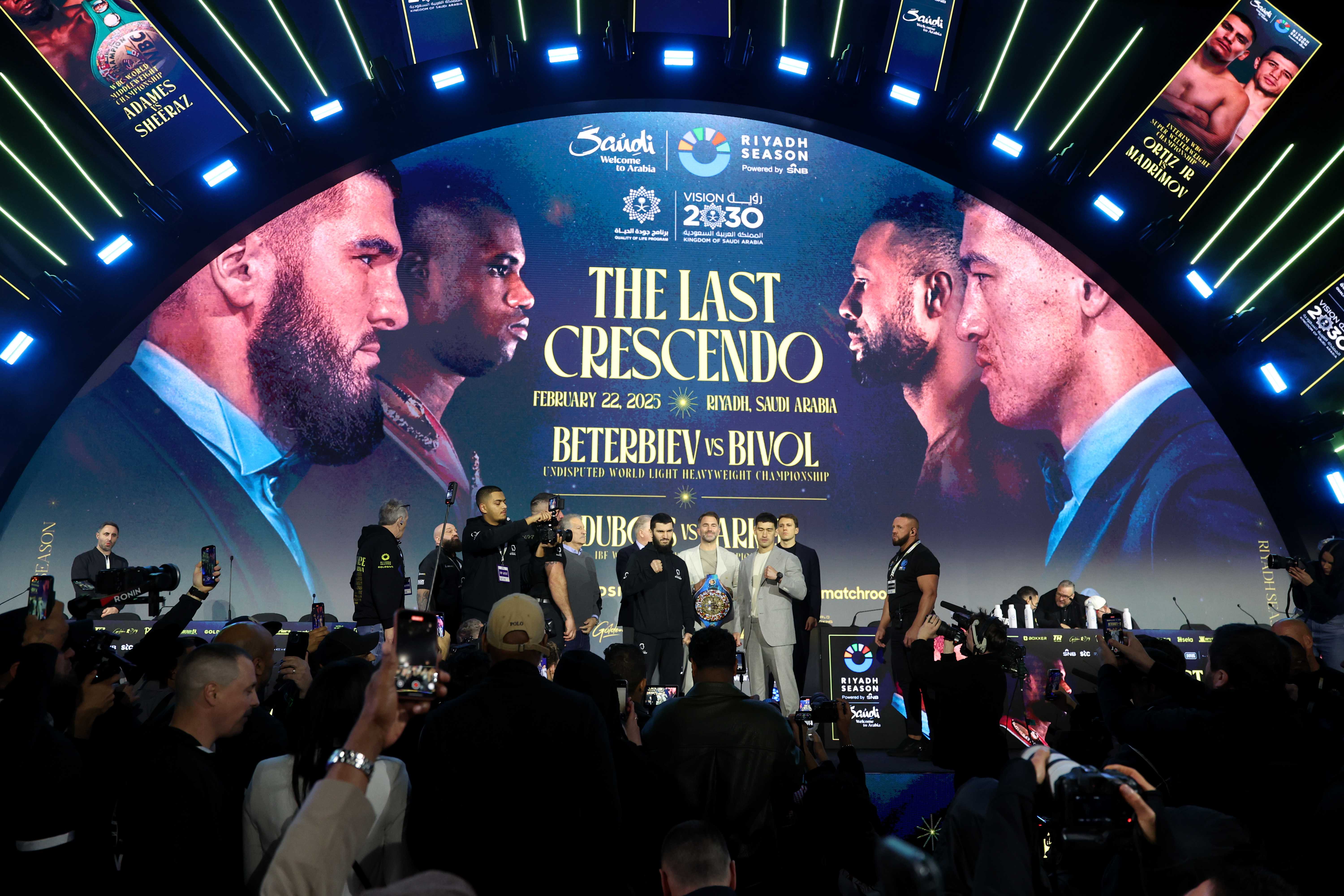 Artur Beterbiev and Dmitry Bivol. Getty Images