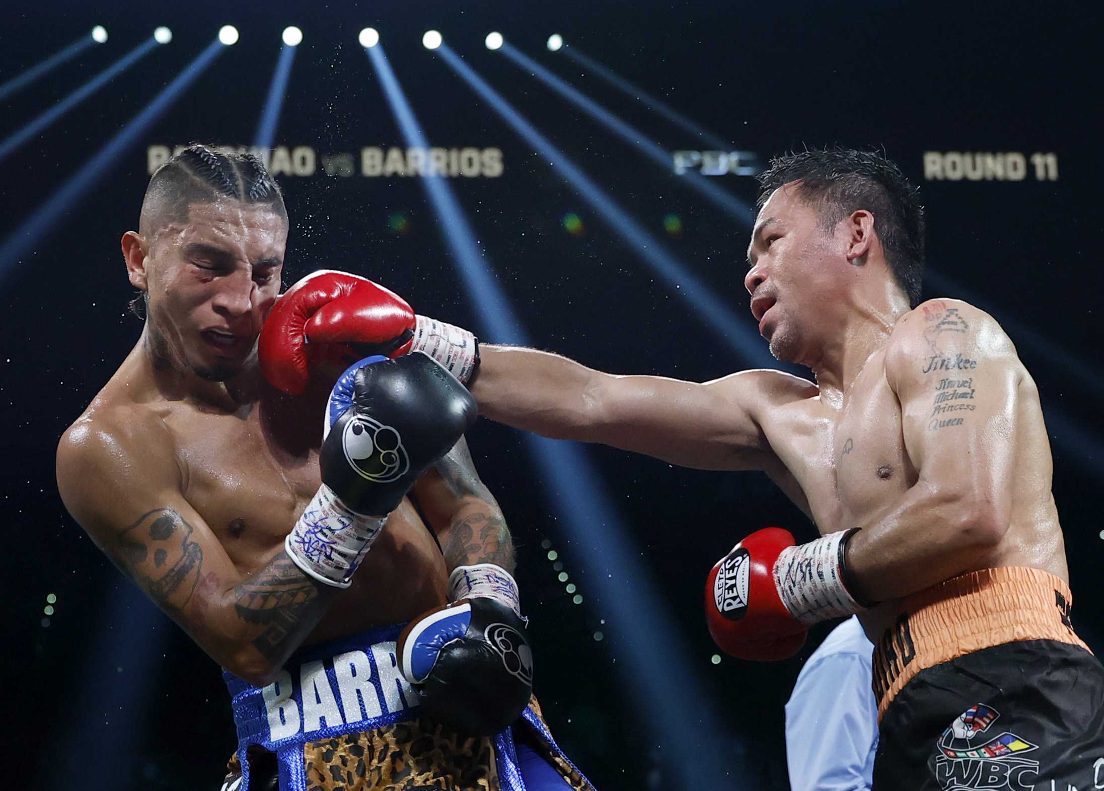 Mario Barrios gegen Manny Pacquiao. Getty Images