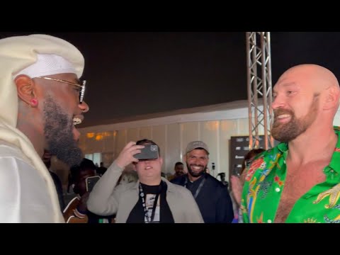 Deontay Wilder and Tyson Fury in Saudi Arabia at the evening of Jake Paul - Tommy Fury