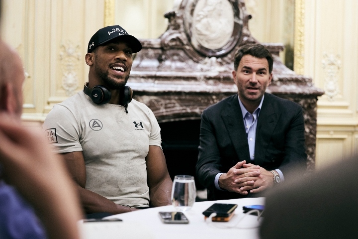 Anthony Joshua and Eddie Hearn