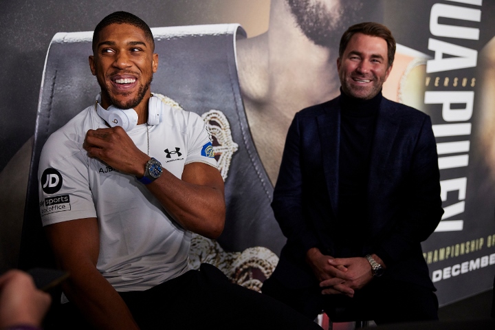 Anthony Joshua and Eddie Hearn