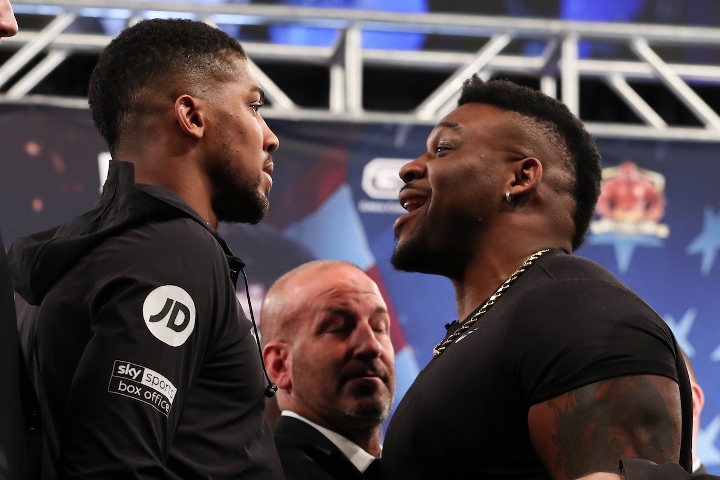 Anthony Joshua and Jarrell Miller