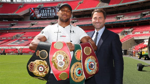 Anthony Joshua and Eddie Hearn