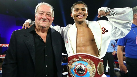 Bob Arum and Shakur Stevenson