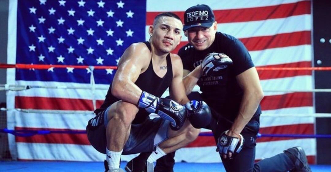 Teofimo Lopez with his father Teofimo Lopez Sr.