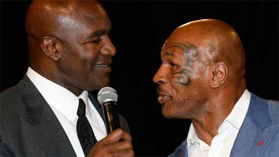 Evander Holyfield and Mike Tyson