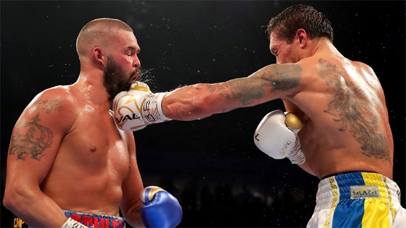 Alexander Usyk in a duel against Tony Bellew