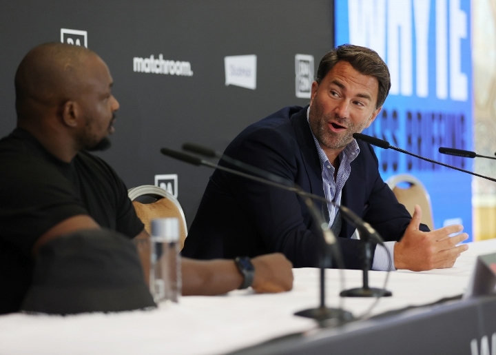 Eddie Hearn and Dillian Whyte