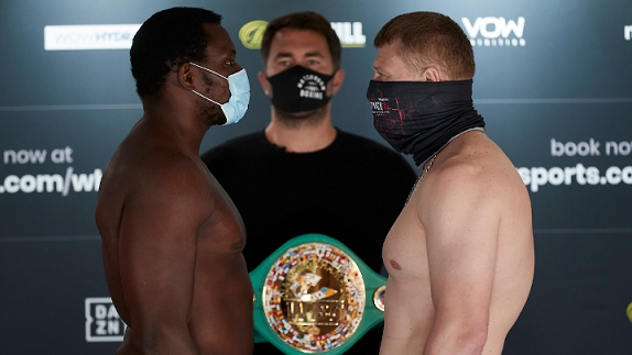 Dillian White and Alexander Povetkin