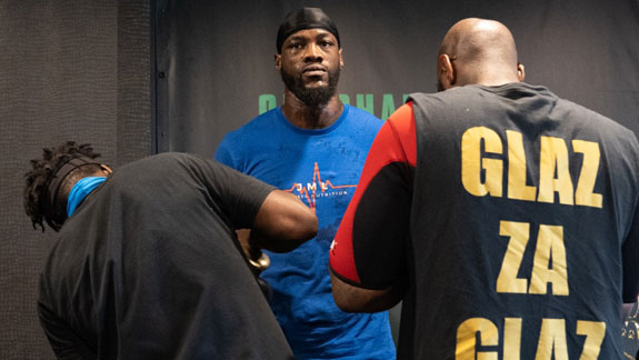 Deontay Wilder with his team